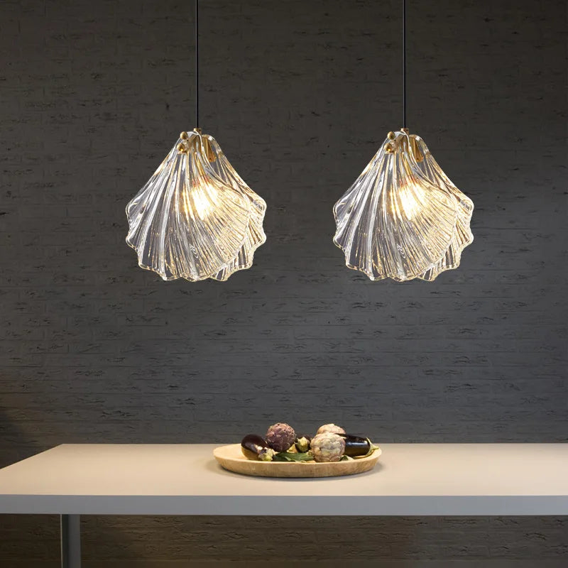 Modern Luxury LED Shell Pendant Light for Bedroom, Living Room, Dining Room
