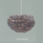 Feather Pendant Light Chandelier for Bedroom Living Room Dining Children's Room