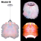 Fluffy Feather Pendant Light by - Nordic Chandelier for Living Room & Bedroom