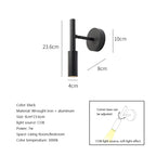 Adjustable Indoor LED Wall Lamp Spotlight Fixture, Aluminum, Rotatable 350°