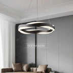 Modern Steel LED Pendant Lights Acrylic Lustre Hanging Lamp for Dining Room