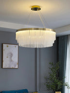 Crystal Ceiling Chandelier: Modern LED Luxury Pendant Light for Home Decor