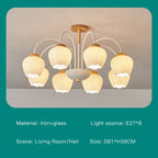 Modern Green White Branch Ceiling Chandelier for Living Room Bedroom Dining Loft