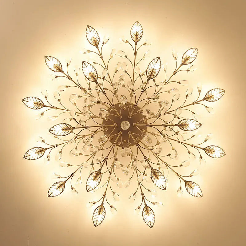 Crystal Ceiling Chandelier LED Fixture Lights for Living Room Bedroom by Samsarah Lighting