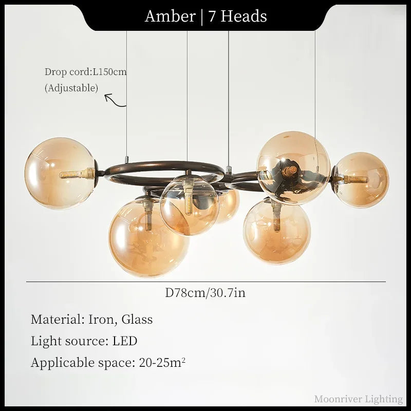 Magic Beans Chandelier: Modern Hanging Lamp for Dining Room & Parlor