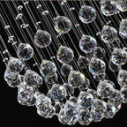 Spiral LED Crystal Chandelier: Modern Luxury Hanging Interior Lamp for Ladder Corridor