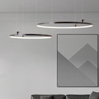 Circular All-Copper Italian Style LED Pendant Lamp for Living Room and Bedroom