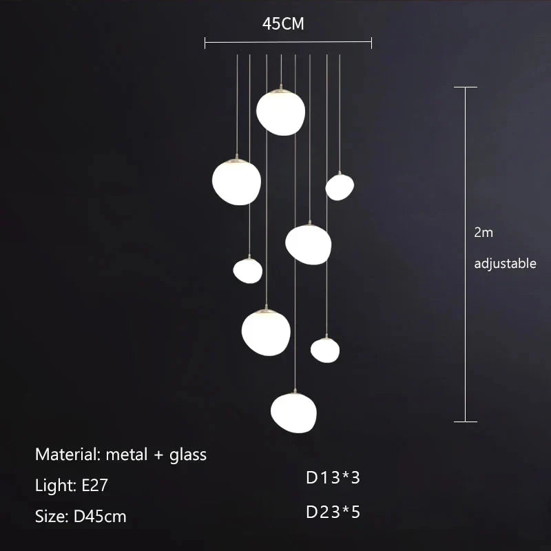 Gregg Glass Pendant Light: Stylish LED Hanging Lamp for Dining Kitchen LOFT.