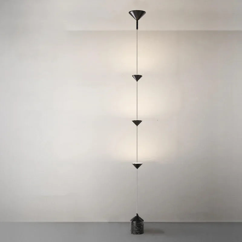 Modern Metal Floor Lamp with Marble Decor for Living Room