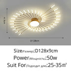 Nordic Gold LED Chandelier Ceiling Lights for Home Lighting