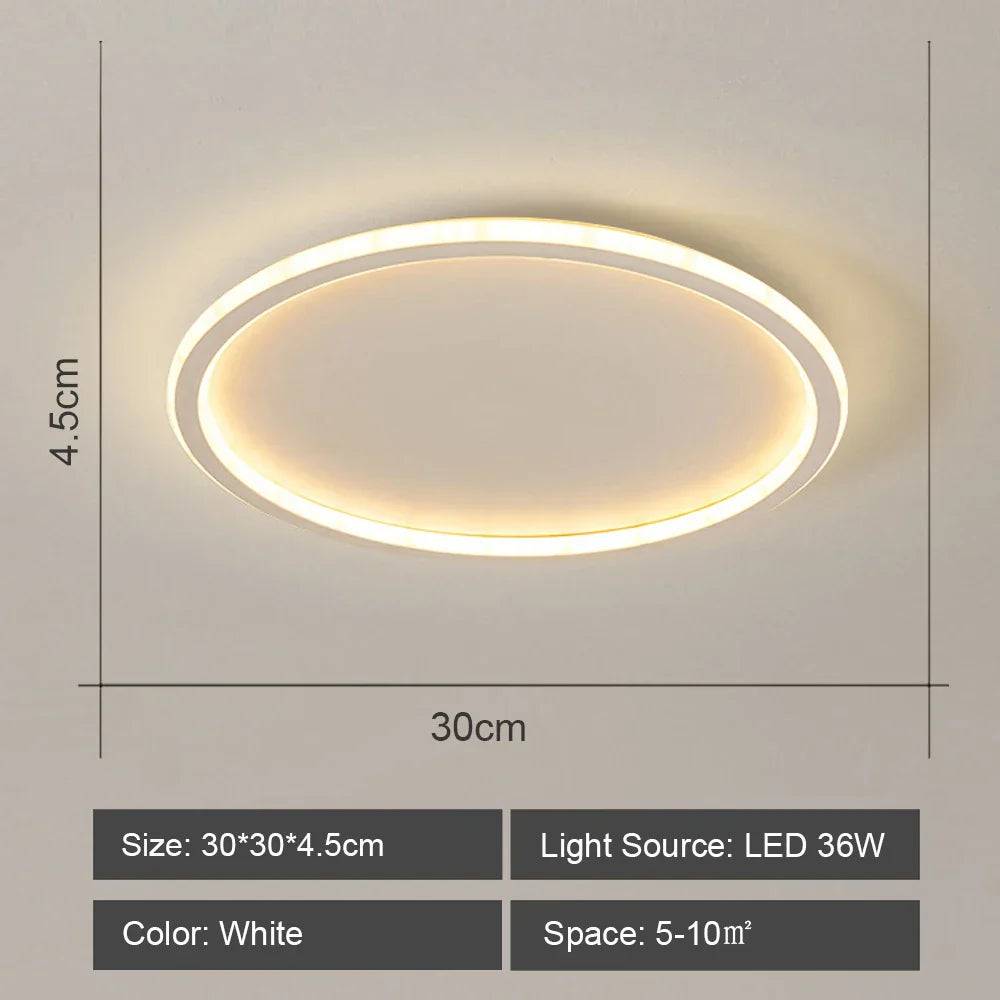 Round Nordic LED Ceiling Lamp for Modern Indoor Lighting