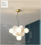 Scandinavian Chandelier: Colorful Magic Bean Tree Branch Light for Living Room