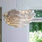 Nevo Chrome Chandelier: Nordic Design Aluminum LED Pendant Light for Home, Restaurant