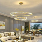 Crystal Chandeliers: Modern Luxury LED Lighting Fixture for Living, Dining, and Bedroom