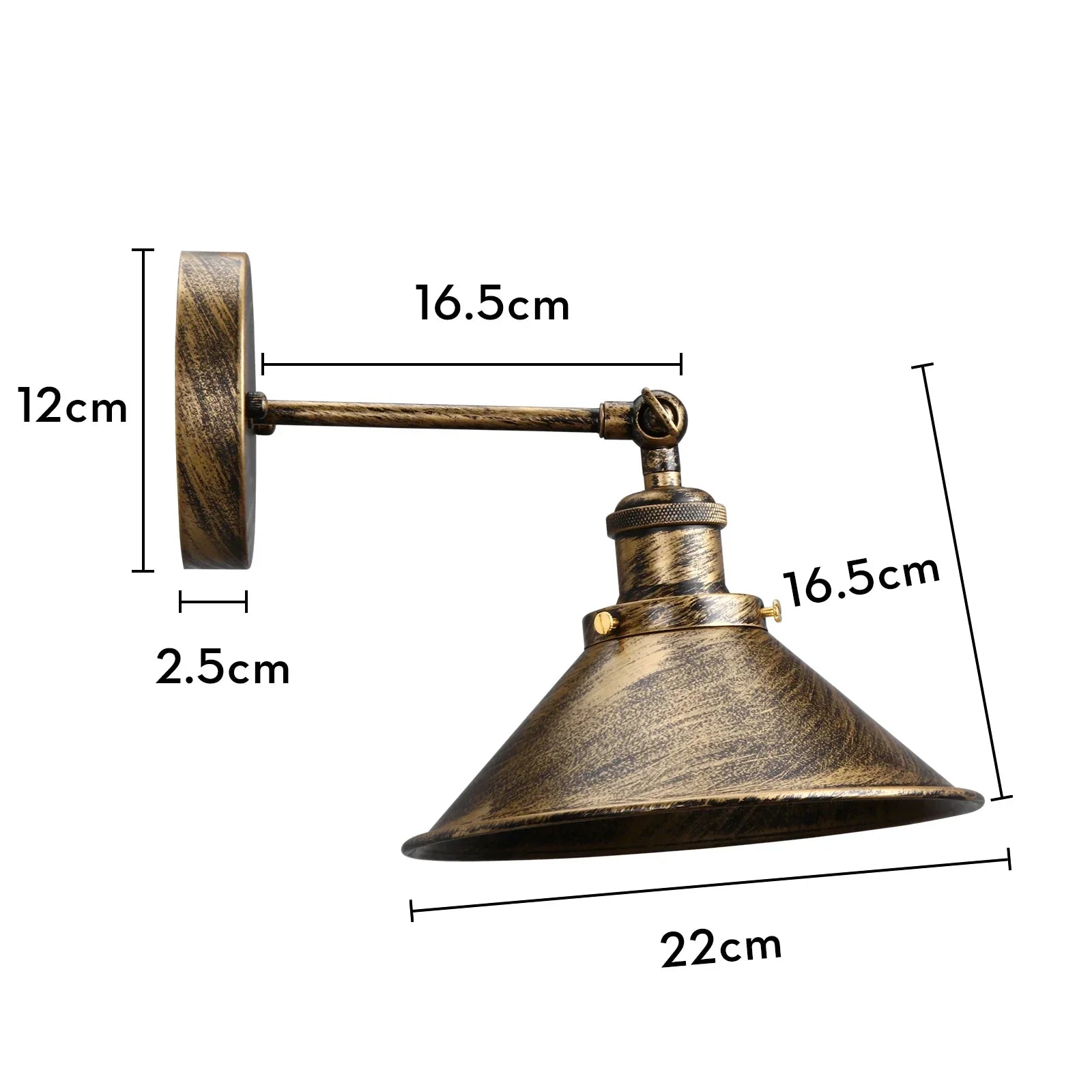 Industrial Retro Loft Wall Sconce E27 Bedside Lights Fixtures for Living Room