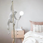 Monkey Resin LED Pendant Chandelier for Nordic Home Decor & Bedroom Lighting