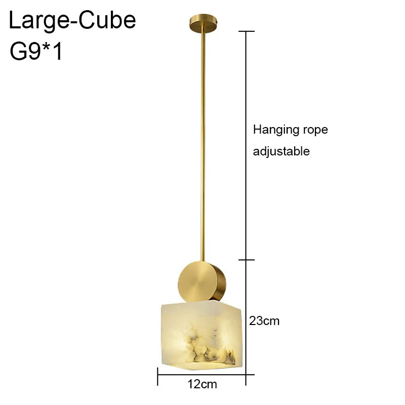 Modern Geometric Marble Chandelier Pendant Lighting for Dining Room & Living Space