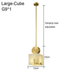 Modern Geometric Marble Chandelier Pendant Lighting for Dining Room & Living Space