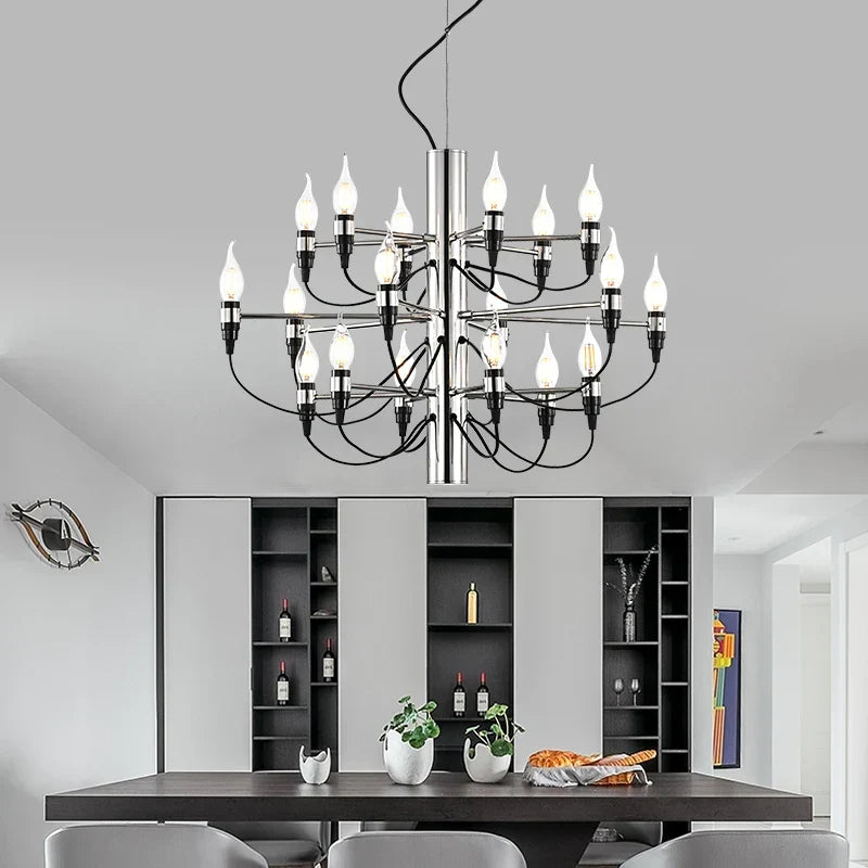 Modern Stairwell Pendant Chandelier Light Fixture for Bedroom, Hall, Hotel