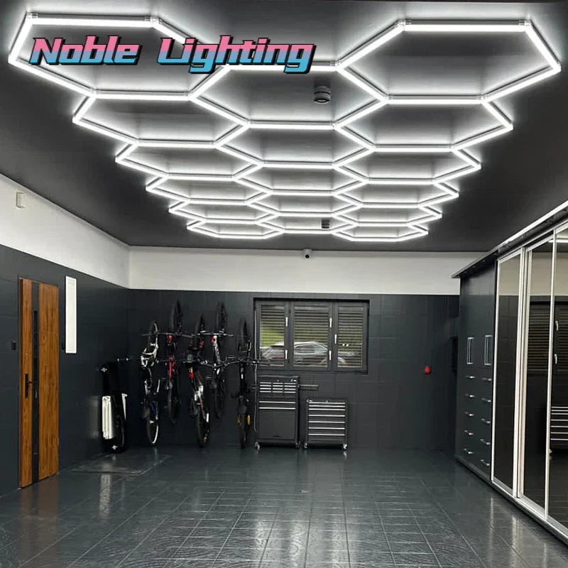Honeycomb Hexagon Led Tube Ceiling Light for Auto Repair Workshop