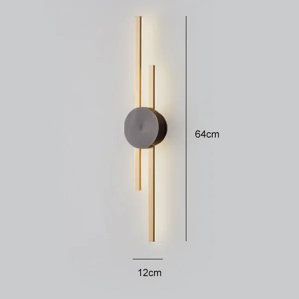 Minimalist Copper Wall Light for Bedroom and Living Room