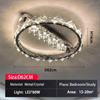 Crystal Ceiling Light: Modern LED Warmth for Living Room & Bedroom