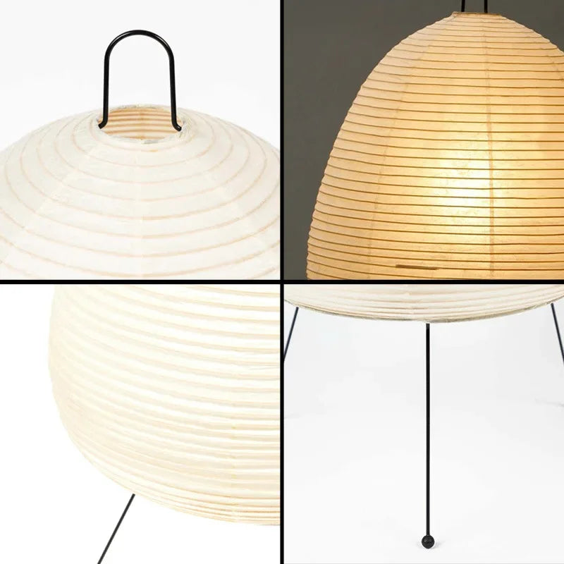 Japanese Style Rice Paper Desk Lamp for Home Decor, E27 Bedroom & Study Room Lighting