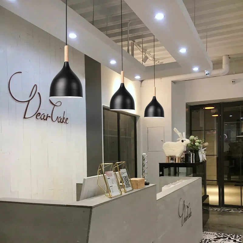 Modern Wood Pendant Light for Home, Kitchen, and Living Room