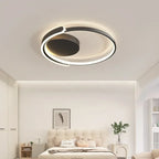 Circle LED Ceiling Lamp | Minimalist Round Iron Dimmable Bedroom Light Fixtures