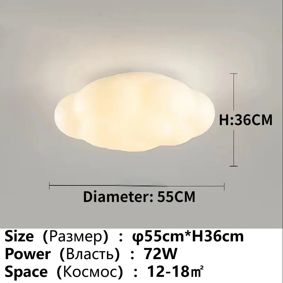 White Cloud LED Chandelier for Children's Room and Living Area