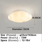 White Cloud LED Chandelier for Children's Room and Living Area