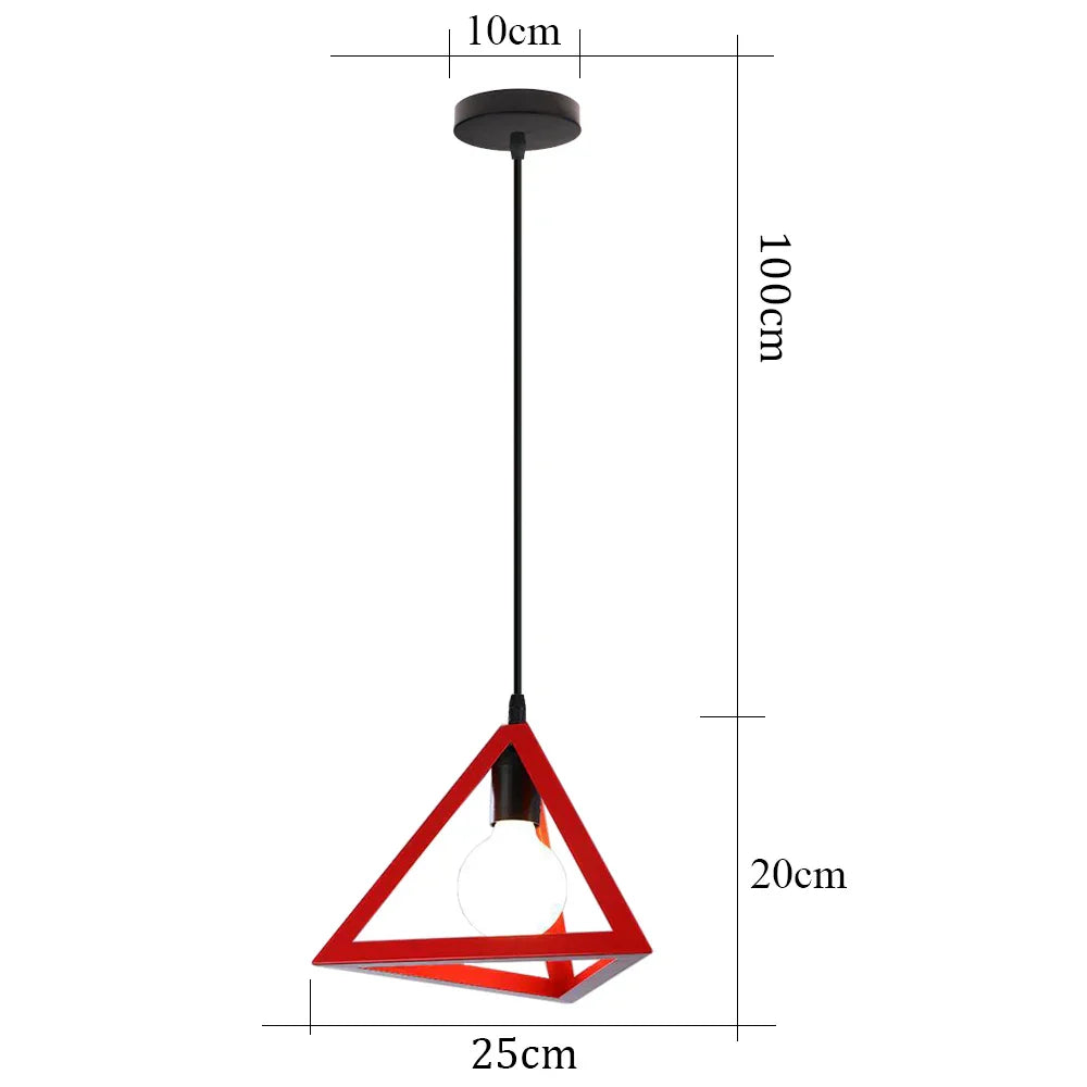 Retro Loft Industrial Pendant Light Chandelier Home Kitchen Decor Lampshade