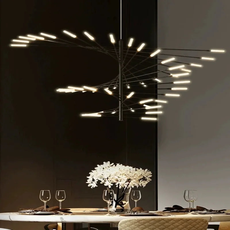 Fireworks LED Chandelier Light for Indoor Living Dining Bedroom Hall Decor