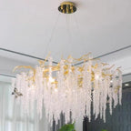 Gold Aluminium Branch Pendant Light Chandelier for Modern Dining Room Decor