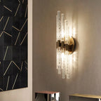 Water Ripple Glass Crystal Copper Wall Lamp - Modern Minimalist Indoor Lighting