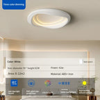 White Round LED Ceiling Light with Remote Control for Bedroom & Living Room