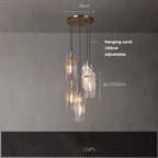 Water Ripple Glass Chandelier: Modern Luxury Living Room Ceiling Lamp for Home Decor