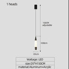 Modern Duplex High-rise LED Chandelier in Black Gold