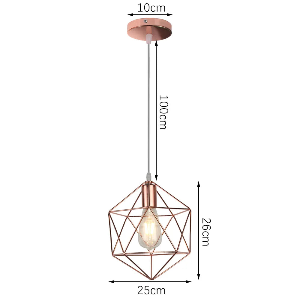 Industrial Retro Loft LED Pendant Light for Home Living Room Kitchen