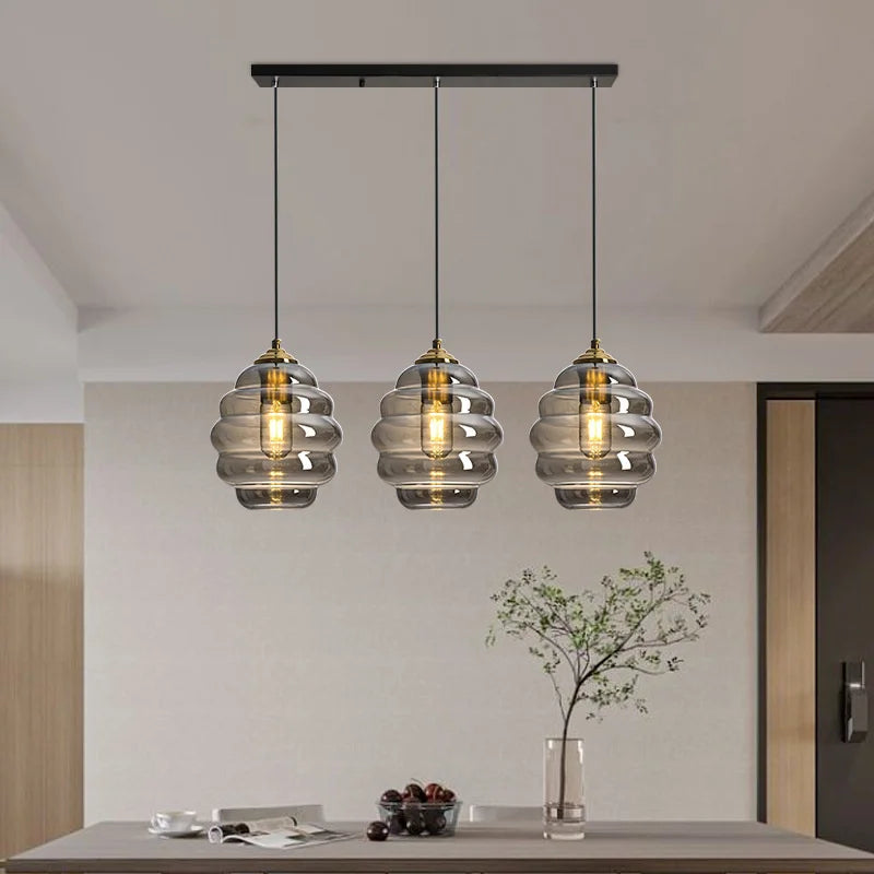 Colorful Glass Ball Pendant Light for Kitchen Dining Bar Home Decor