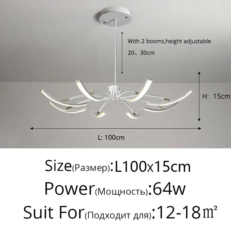 LED Chandeliers for Modern Living Room Bedroom Study Kitchen Lighting