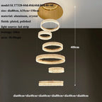 2024 Modern Crystal LED Chandelier for Living & Dining Room Decor