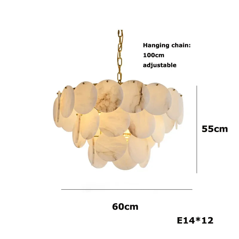 Marble Design Modern Chandelier for Living Room Bedroom Dining Ceiling Light