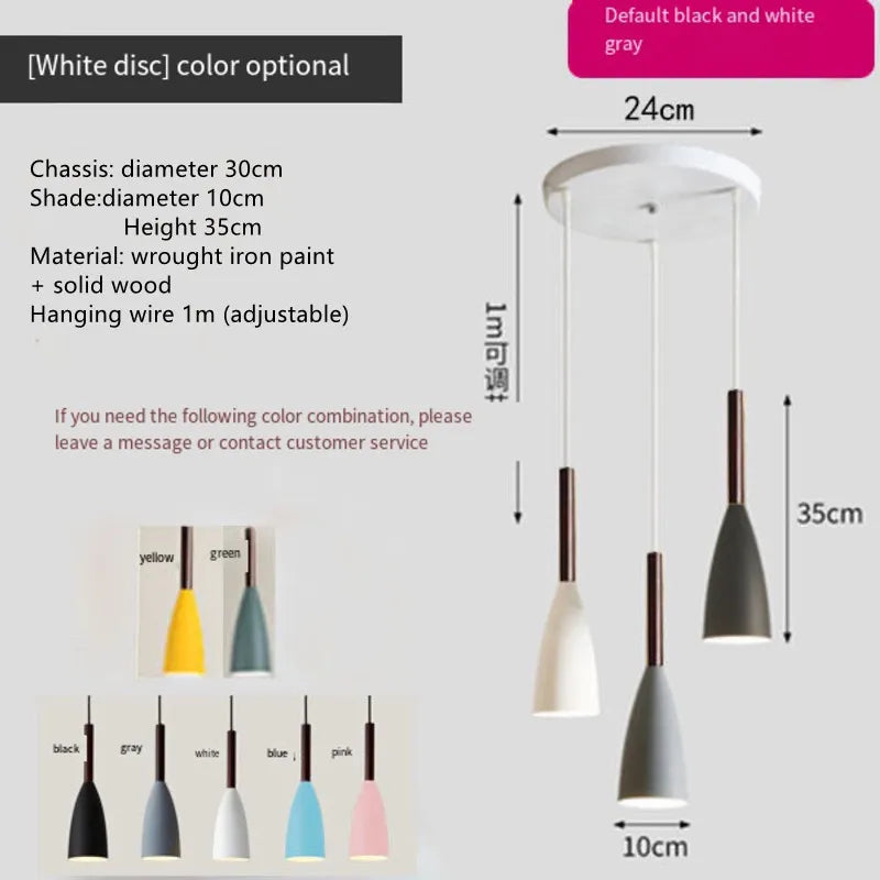 Nordic Minimalist 3 Pendant Lighting for Dining Table Kitchen Island