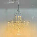 Firefly Crystal Chandelier Modern Suspension Design for Living/Dining/Bedroom