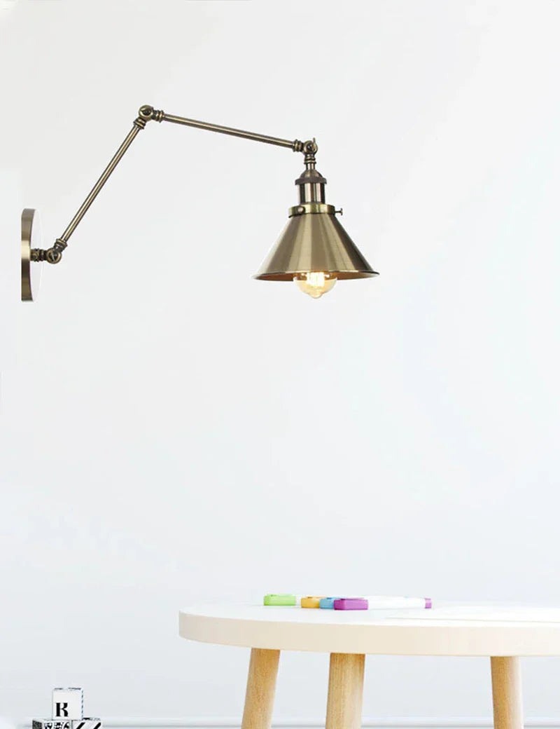 Modern Minimalist Adjustable Long Arm Wall Sconce for Living Room, Dining Room