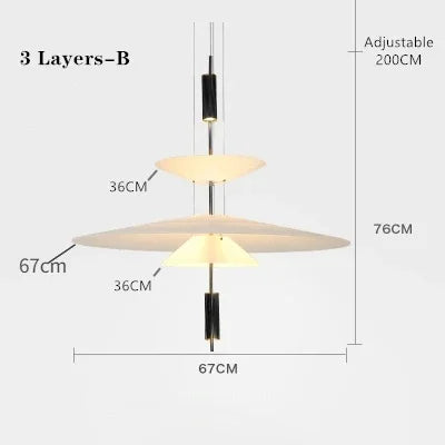 Modern LED Saucer Pendant Lamp for Home Decor and Lighting