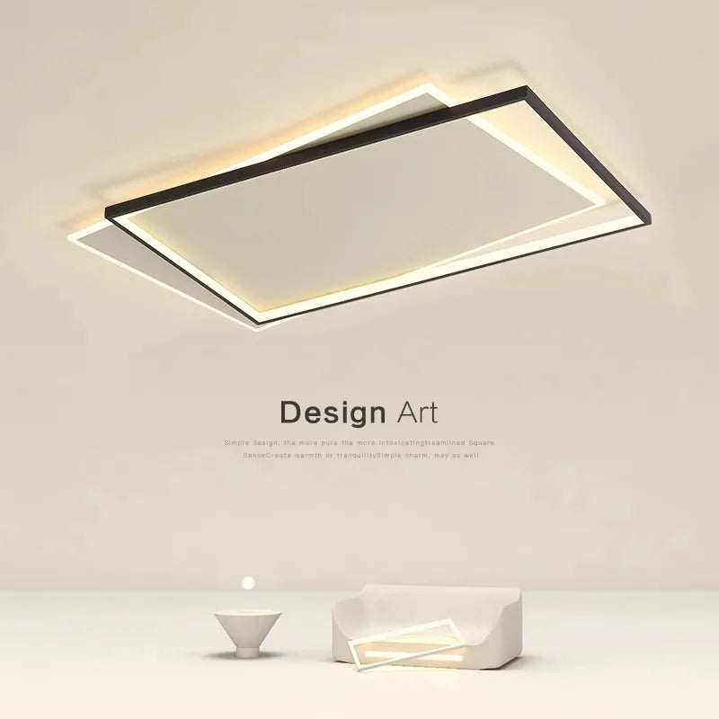 Nordic LED Ceiling Lamp for Living Room Bedroom Study Indoor Decor
