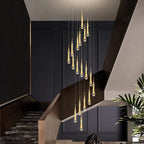 Crystal LED Chandelier: Modern Loft Art Pendant Lighting for Restaurant, Bar, Staircase