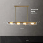 Water Ripple Glass Chandelier: Modern Luxury Living Room Ceiling Lamp for Home Decor